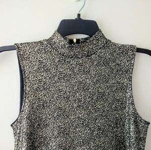 DRESS - Speckled Gold & Black Party Dress